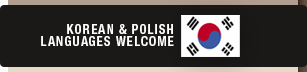 Korean & Polish Languages Welcome